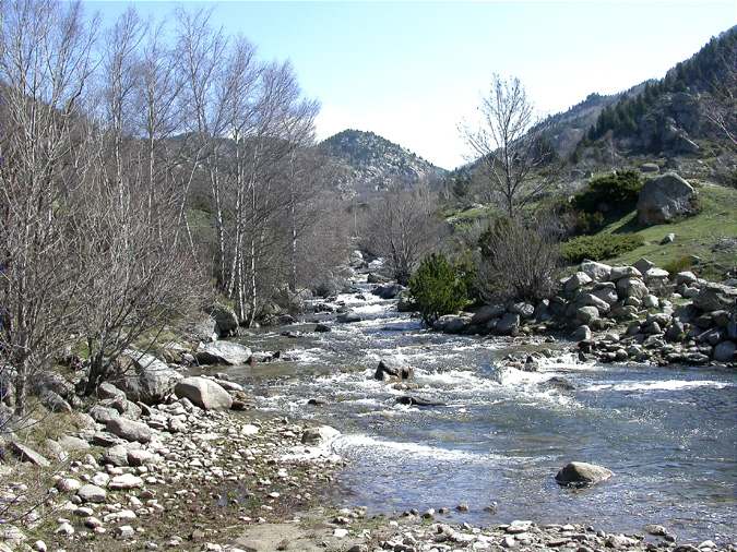 Vall riu Angustrina, al fons Puig del Cap de l'Home