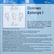 Cartell: Dolmen Estanys I